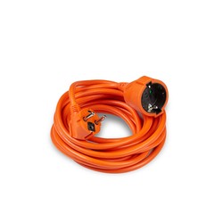 Alargador 1 toma, cable de 5 m 3G1,5 mm², color naranja – Schuko (tipo F)