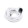 Extension lead 1 socket, 5 m rubber cable 3G1.5 mm², white – Schuko (type F)