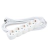 Grenuttag 5 uttag, 1,5 m kabel, vit – Schuko (typ F)