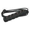 Power strip 6 sockets, 1.5 m cable, black – Schuko (type F)