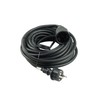 Industriförlängningssladd 1 uttag IP44, 10 m kabel 3G1,5 mm², svart – Schuko (typ F)