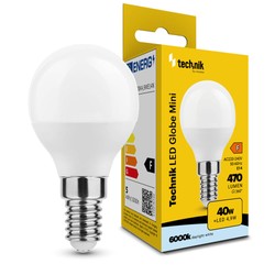Żarówka LED kulka G45 4,9 W E14 6000 K – 470 lm