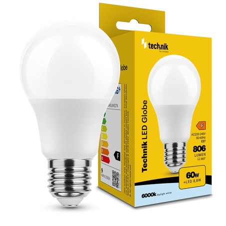 Ledlamp standaard A60 8,8 W E27 6000 K – 806 lm