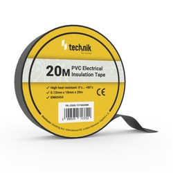 Изолента 18 mm × 20 m, цвет чёрный