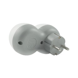 Adapter 1 uttag + 2 USB-A-uttag – Schuko (typ F) – foto 2