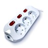 Stekkerdoos 3-voudig, per stopcontact schakelbaar, 1,5 m kabel – Schuko (type F) – foto 2