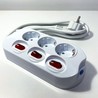 Power strip 3 sockets, individually switched, 1.5 m cable – Schuko (type F) – photo 4