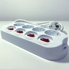 Stekkerdoos 4-voudig, per stopcontact schakelbaar, 1,5 m kabel – Schuko (type F) – foto 4