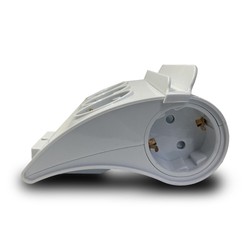 Regleta 5 tomas + 2 puertos USB, con interruptor, cable de 1,5 m – Schuko (tipo F) – foto 3