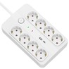 Power strip 8 sockets + USB-A and USB-C, with switch, surge protection, 1.5 m cable – Schuko (type F)