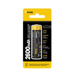 Batteria Li-ion 18650 3,7 V 2600 mAh