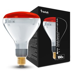 Lámpara infrarroja R125 150 W E27, frontal rojo
