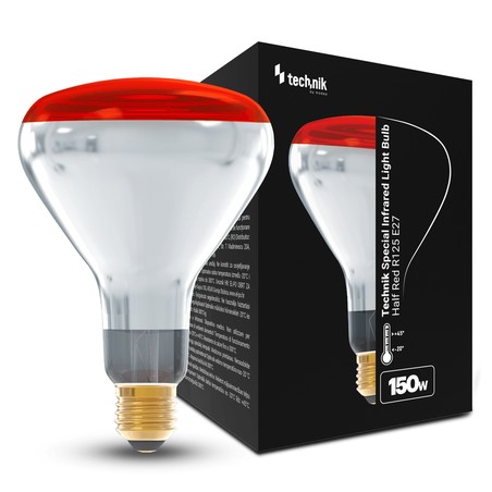 Infraroodlamp R125 150 W E27, rode voorkant