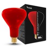 Lampe infrarouge R125 150 W E27, verre rouge