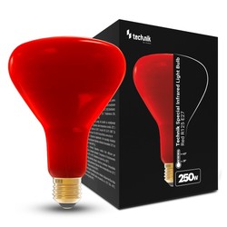 Инфракрасная лампа R125 250 W E27, красное стекло