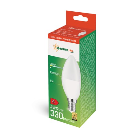 LED candle bulb 4 W 3000 K E14