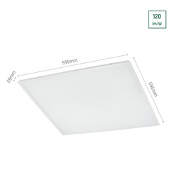 Panel LED Algine 600 × 600 mm 40 W 4000 K IP20, z soczewką, biały – zdjęcie 5