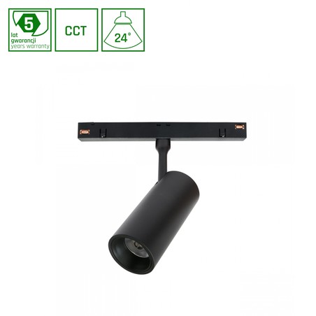 Luminaria magnética WLD Shift 10 W IP20, CCT (temperatura de color ajustable), con interruptor, negro