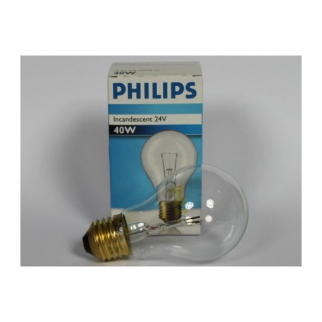 e PHILIPS KLASSIEKE 24V 40W A60 E27 PHILIPS CL INCADESCENT