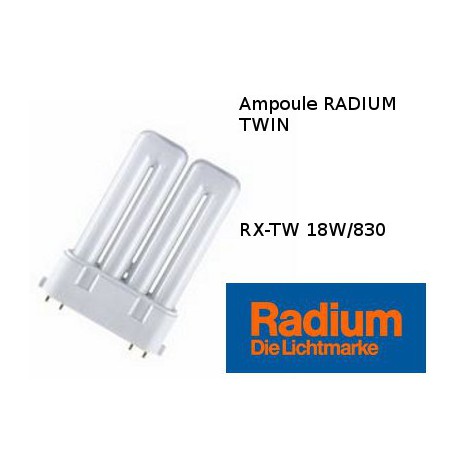 Ampoule fluocompacte Radium Ralux TW 18W/830