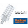 Ampoule fluocompacte Radium Ralux trio 18W/827