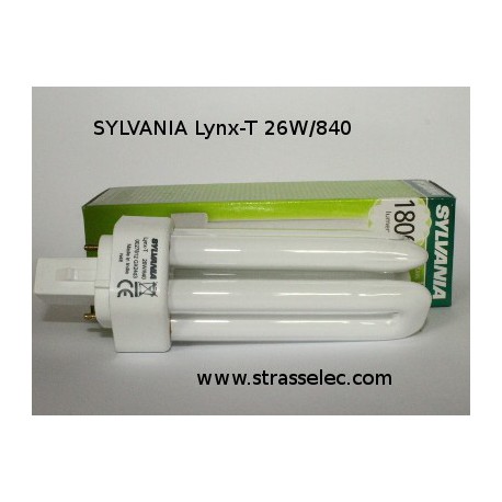 Ampoule fluocompacte SYLVANIA Lynx T 26W 840