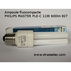 Lâmpada fluorescente compacta PHILIPS MASTER PLE-C 11W 600lm 827