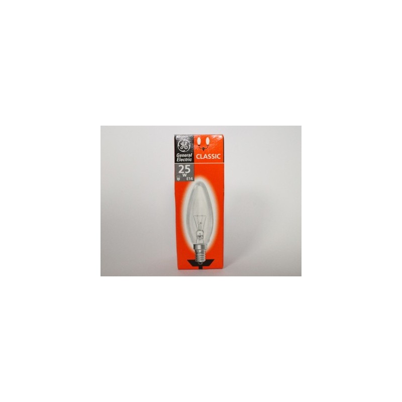 Bombilla llama E14 25W claro