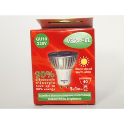 DIODO EMISSOR DE LUZ GU10 3W ( 40W ) 3100K