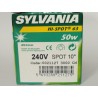 O bulbo de halogênio SYLVANIA Hi-Ponto 63 de 50W 230V LUGAR 10°