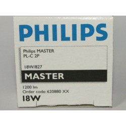 Лампы компактные люминесцентные PHILIPS MASTER PL-C 18W/827/2P