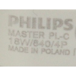 Лампы компактные люминесцентные PHILIPS MASTER PL-C 18W/840/4P