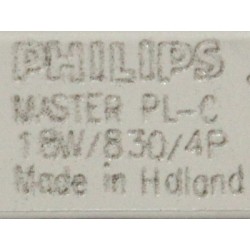 Lampadina fluorescente compatta PHILIPS MASTER PL-C 18W/830/4P