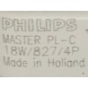 Лампы компактные люминесцентные PHILIPS MASTER PL-C 18W/827/4P