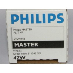 Лампы компактные люминесцентные PHILIPS MASTER PL-T 42W/830/4P