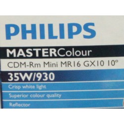 PHILIPS MASTERColour CDM-Rm de ELITE 35W/930 MR16 GX10 10° 