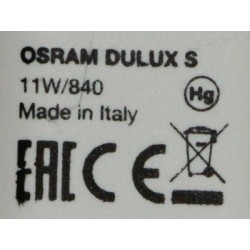 Lâmpada OSRAM DULUX S 11 W/840