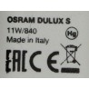 Lâmpada OSRAM DULUX S 11 W/840
