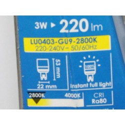 Ampoule LED G9 Megaman 3W 2800K blanc chaud – autre vue