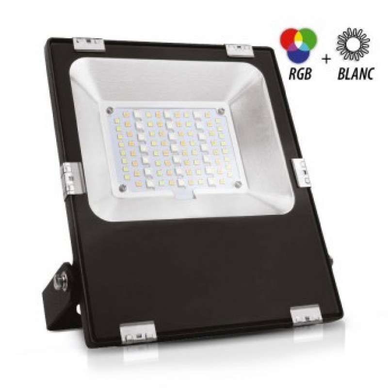 Projecteur couleur et blanc LED + télécommande | StrassElec â€“ Ã‰clairage LED