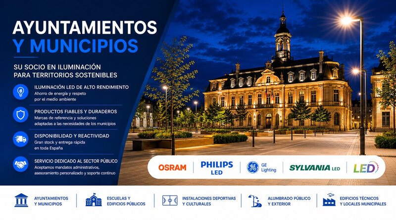 Iluminación LED para ayuntamientos y administraciones locales