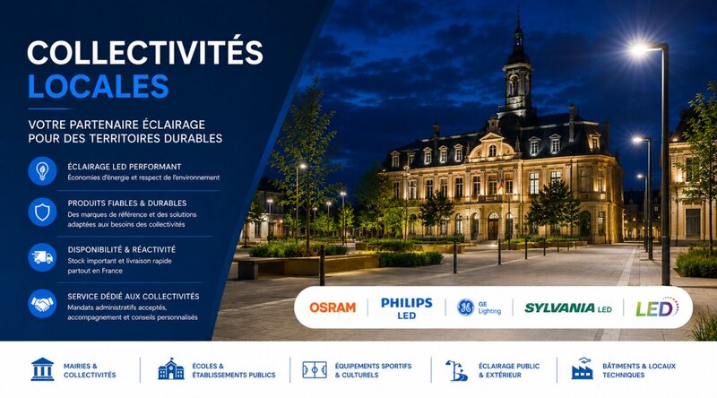 Éclairage LED pour mairies et collectivités locales
