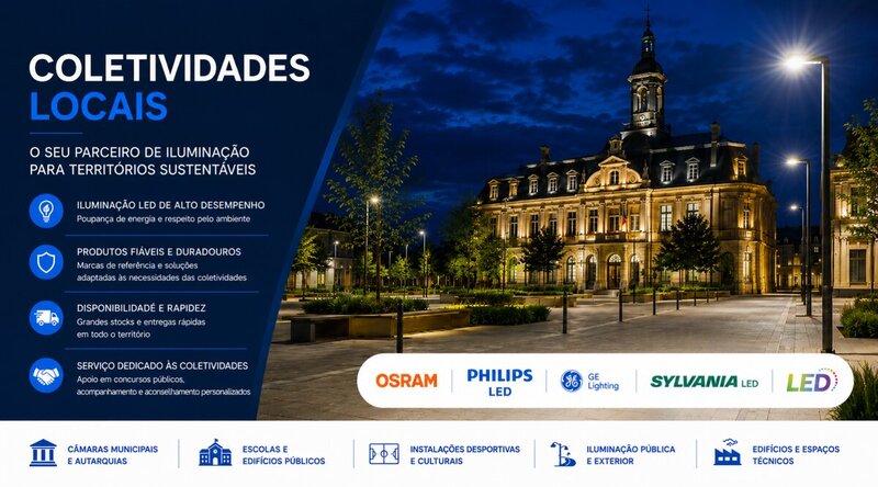 Iluminação LED para câmaras municipais e autarquias